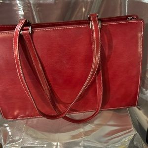 Candy Apple Red leather shoulder bag